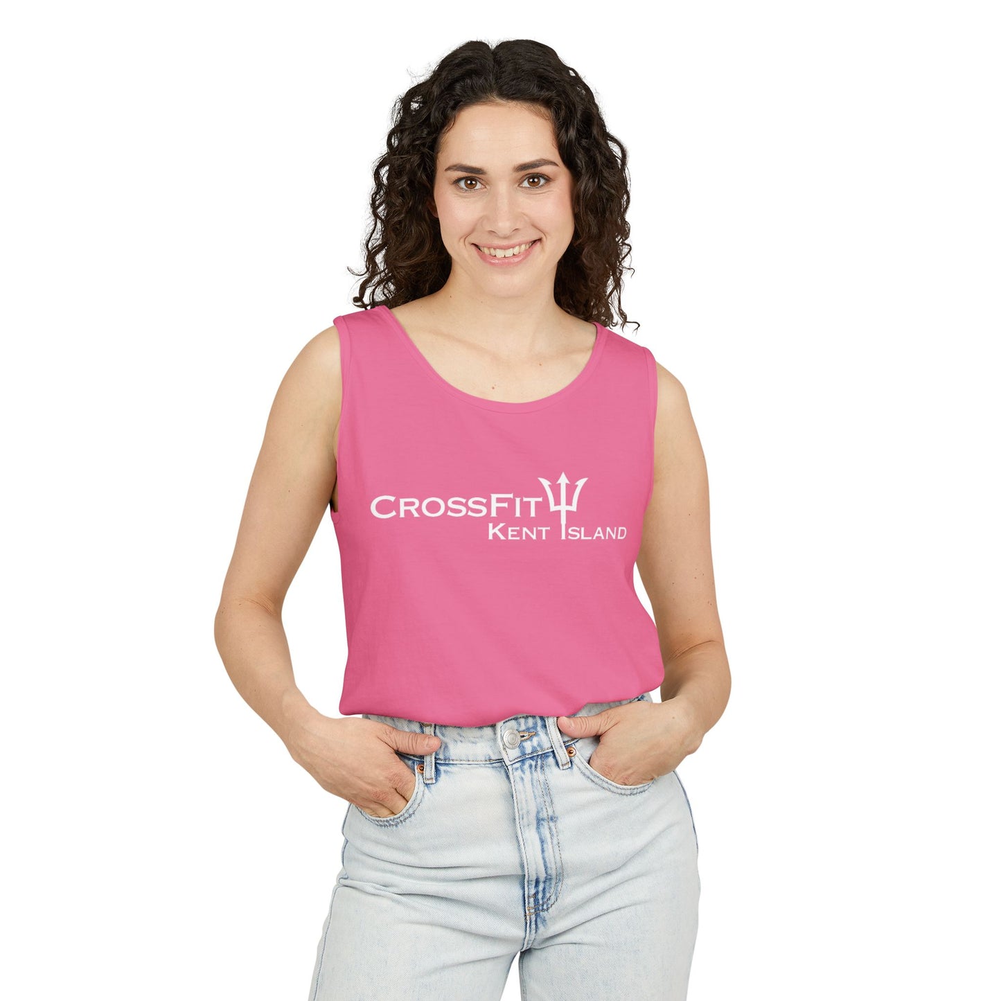CrossFit Gym Logo Tank Top — Lightweight Garment-Dyed Fitness Tank