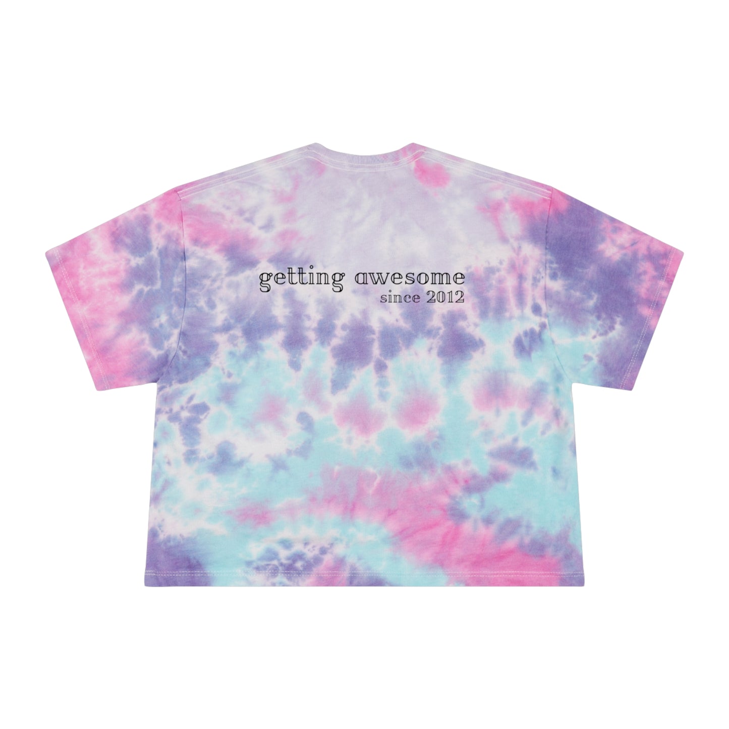 CrossFit Kent Island Tie-Dye Crop Tee — Women's Coastal Blue Workout Top