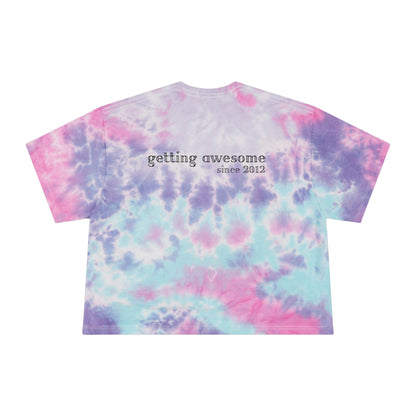 CrossFit Kent Island Tie-Dye Crop Tee — Women's Coastal Blue Workout Top