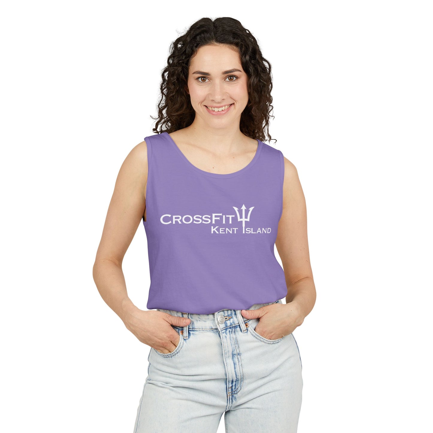 CrossFit Gym Logo Tank Top — Lightweight Garment-Dyed Fitness Tank