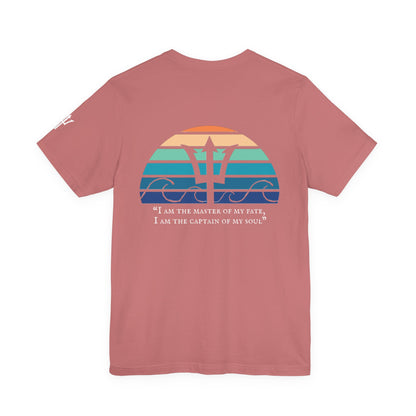 Captain of My Soul Tee — Retro Sunset Trident T-Shirt