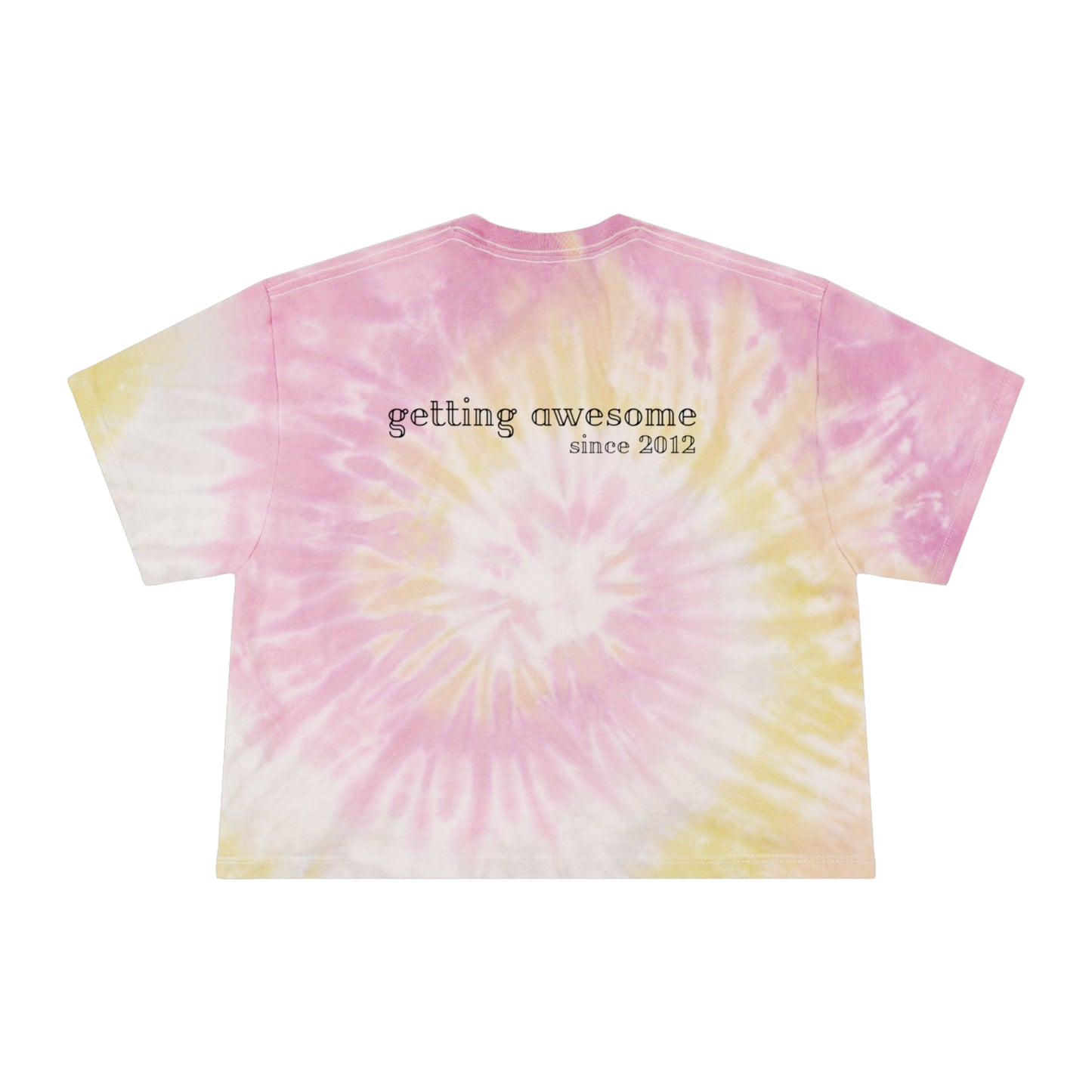 CrossFit Kent Island Tie-Dye Crop Tee — Women's Coastal Blue Workout Top