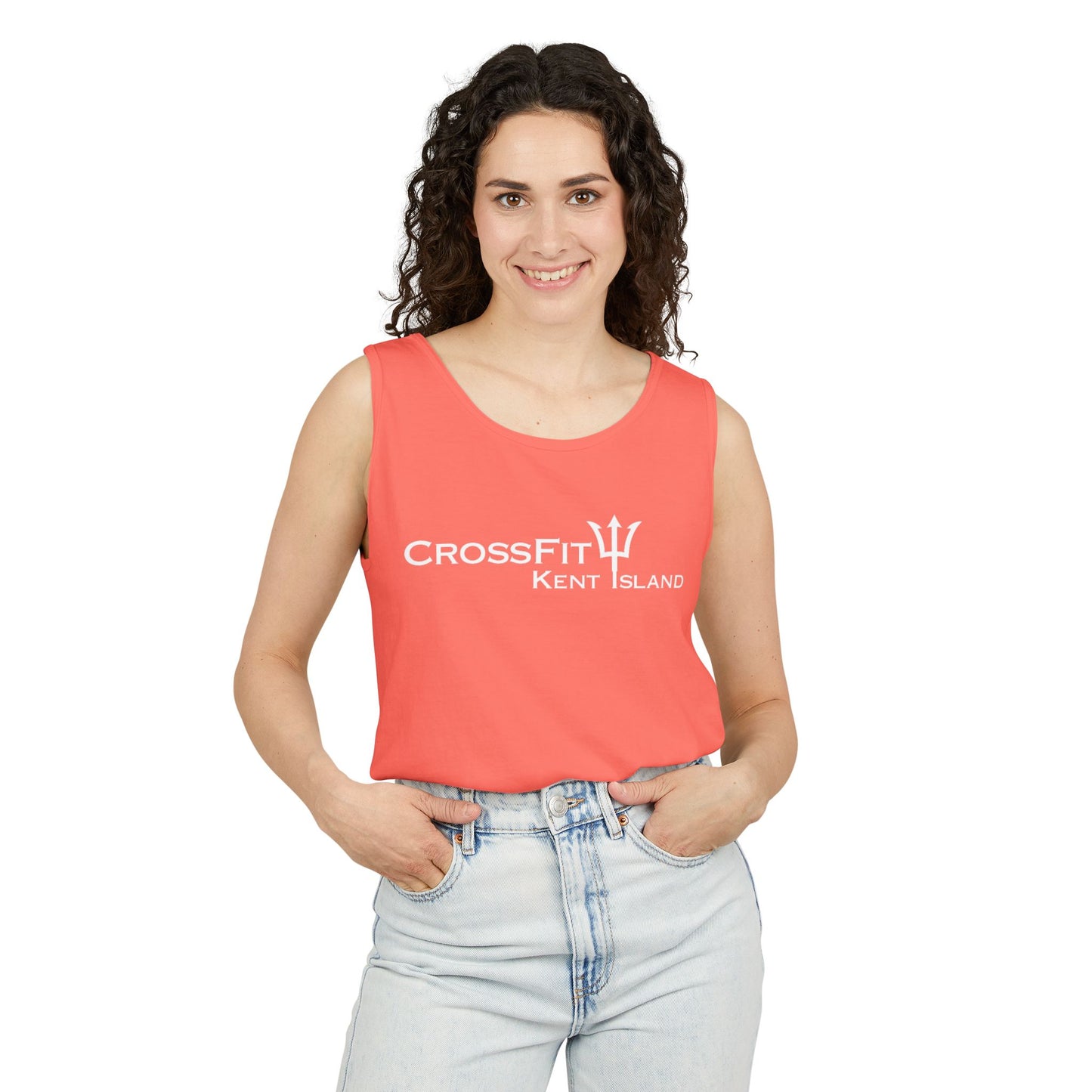 CrossFit Gym Logo Tank Top — Lightweight Garment-Dyed Fitness Tank