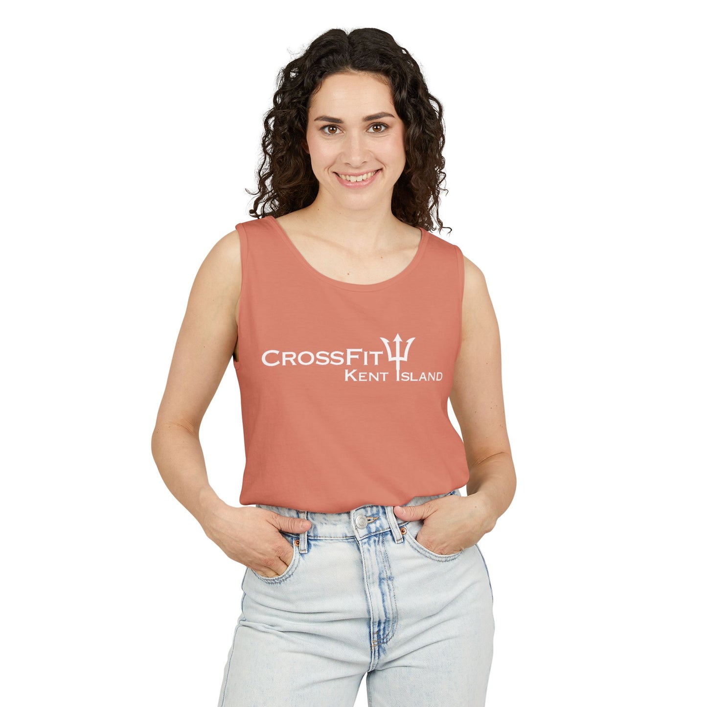 CrossFit Gym Logo Tank Top — Lightweight Garment-Dyed Fitness Tank