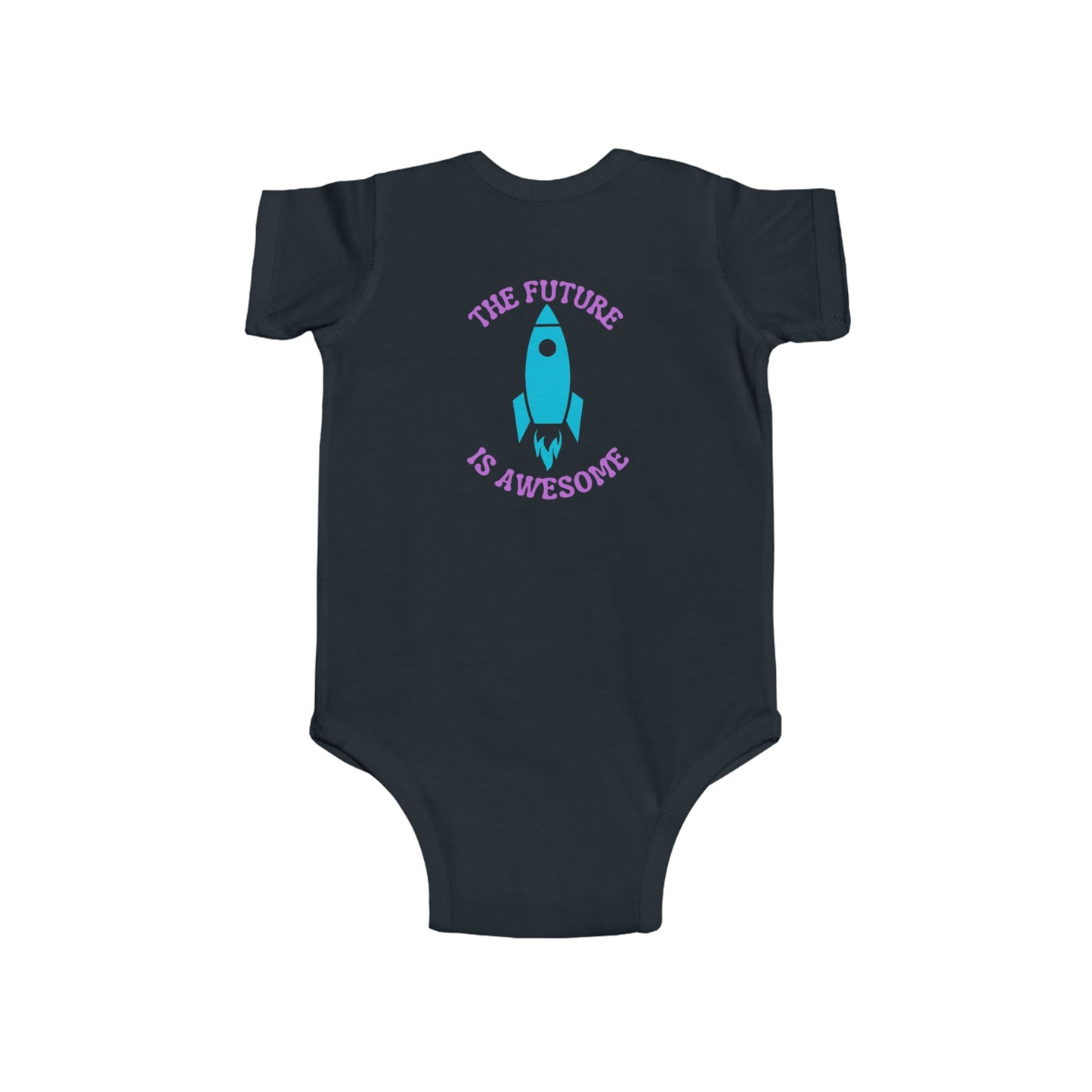 Infant Bodysuit — "The Future Is Awesome" Rocket Baby Onesie