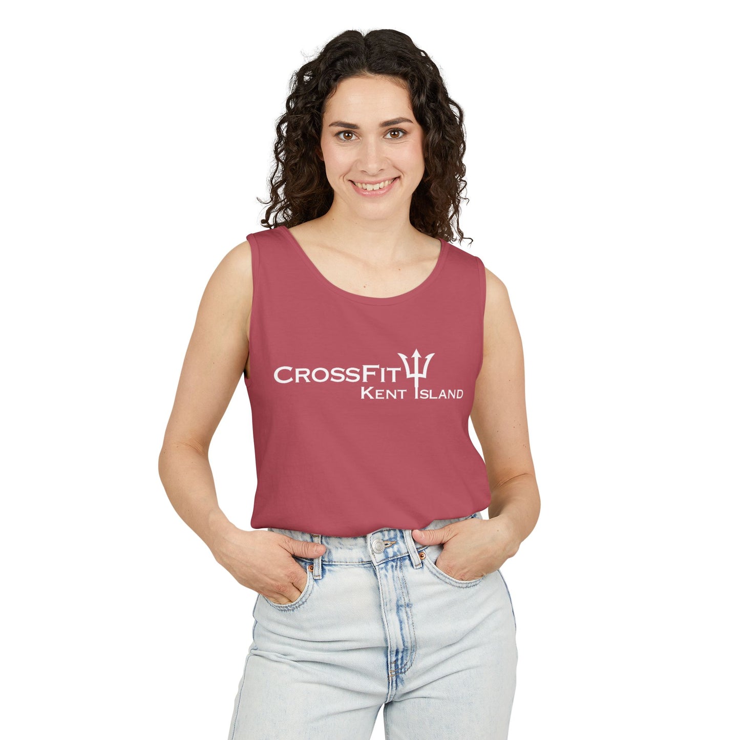 CrossFit Gym Logo Tank Top — Lightweight Garment-Dyed Fitness Tank