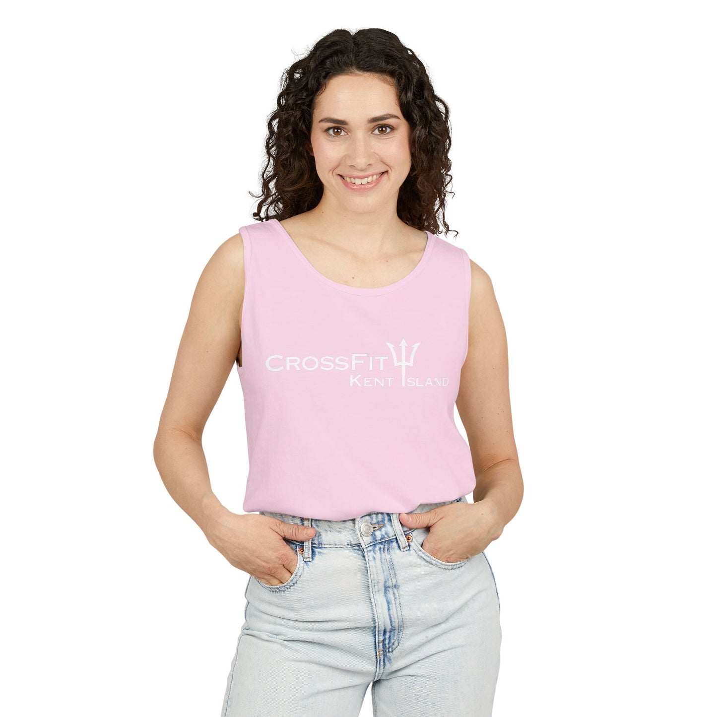 CrossFit Gym Logo Tank Top — Lightweight Garment-Dyed Fitness Tank