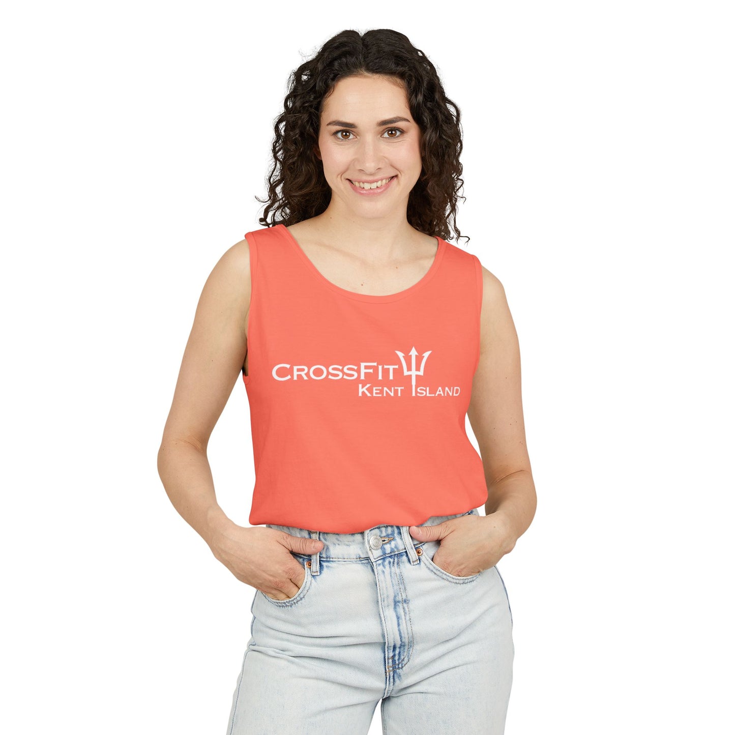 CrossFit Gym Logo Tank Top — Lightweight Garment-Dyed Fitness Tank