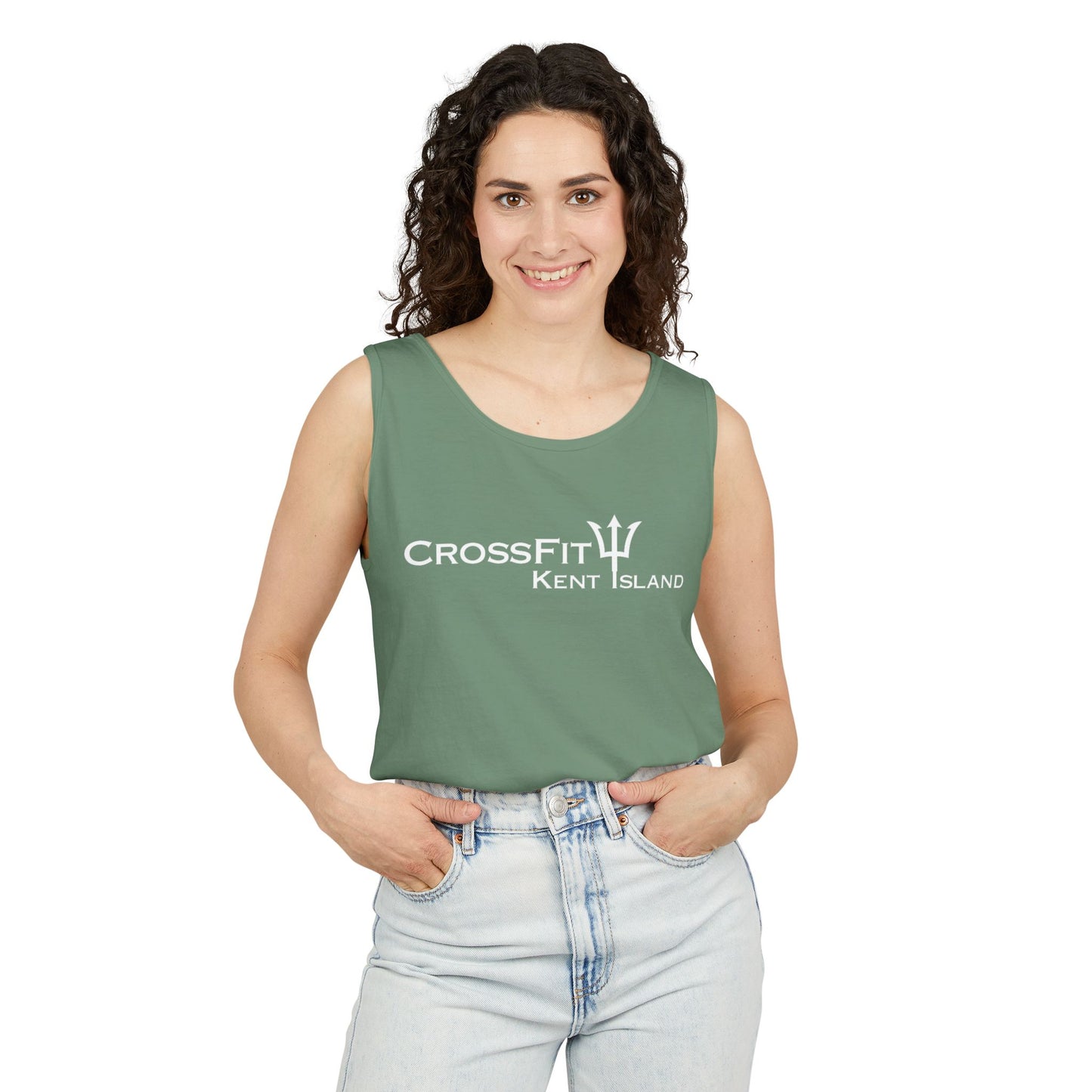 CrossFit Gym Logo Tank Top — Lightweight Garment-Dyed Fitness Tank