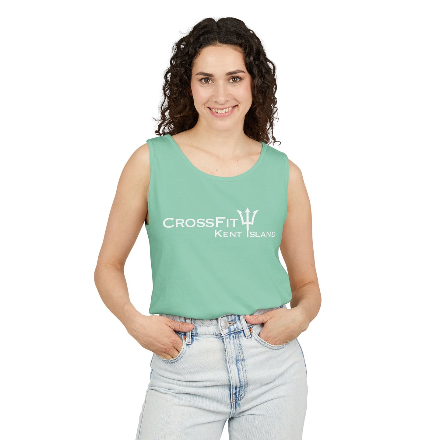 CrossFit Gym Logo Tank Top — Lightweight Garment-Dyed Fitness Tank