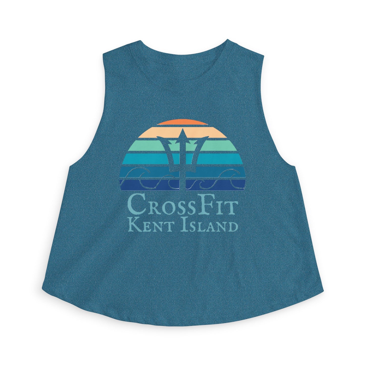 CrossFit Kent Island Women's Crop Top — Nautical Trident Workout Tank