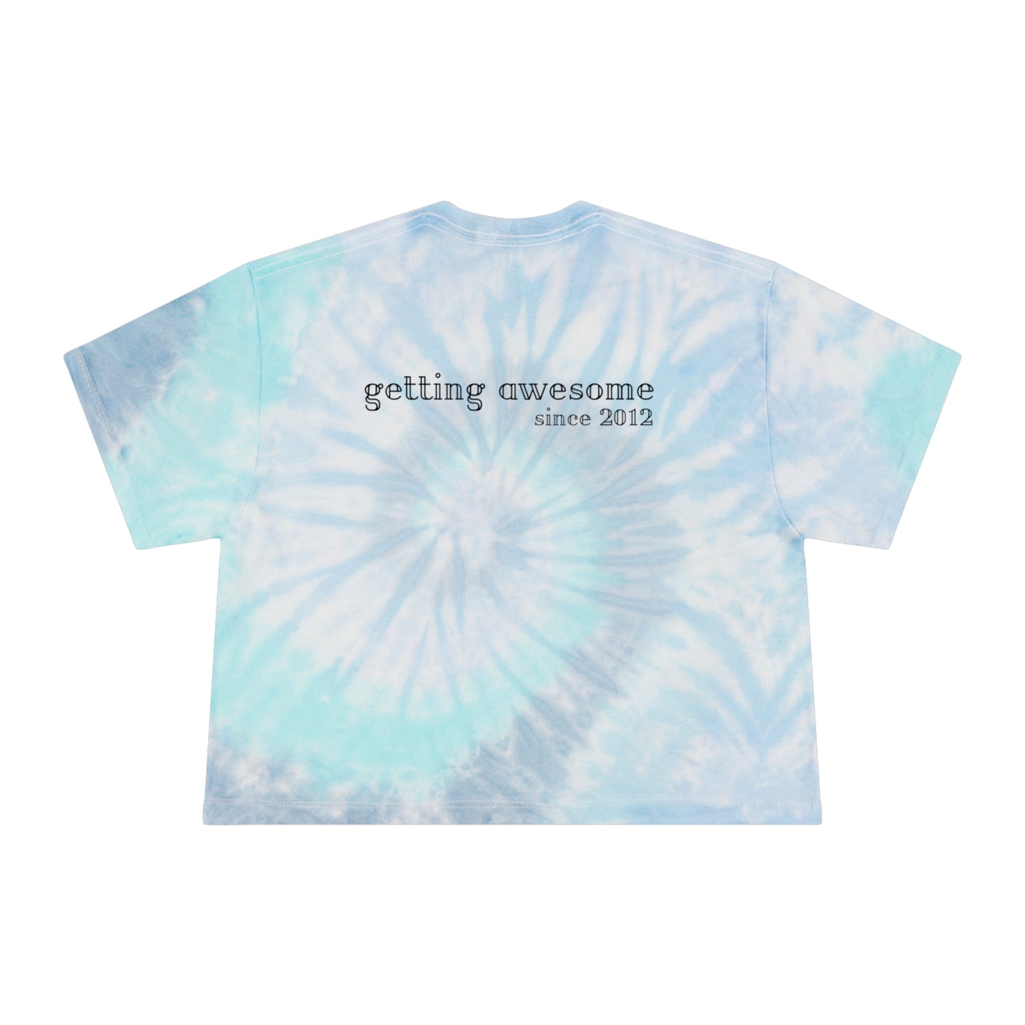 CrossFit Kent Island Tie-Dye Crop Tee — Women's Coastal Blue Workout Top